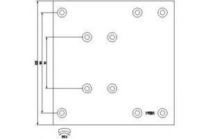 Накладки тормозные Mercedes O303-408, MAN A51 410x223x19.8 2-й ремонт 46266 +2