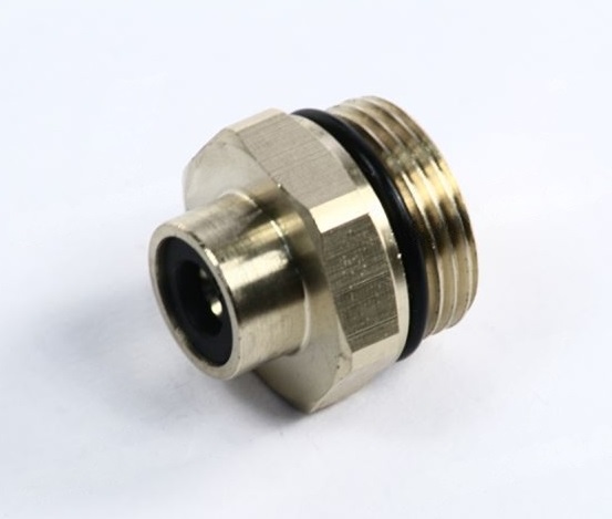 Авар. метал. соединитель трубки ПВХ (внешн.резьба)